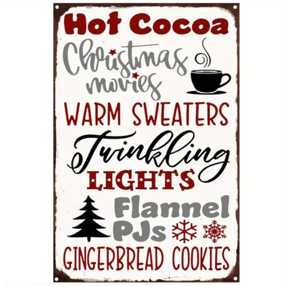 Other - NWT RETRO STYLE CHRISTMAS QUOTES VINTAGE LOOK METAL SIGN, SUBWAY ART 8" X 12"
